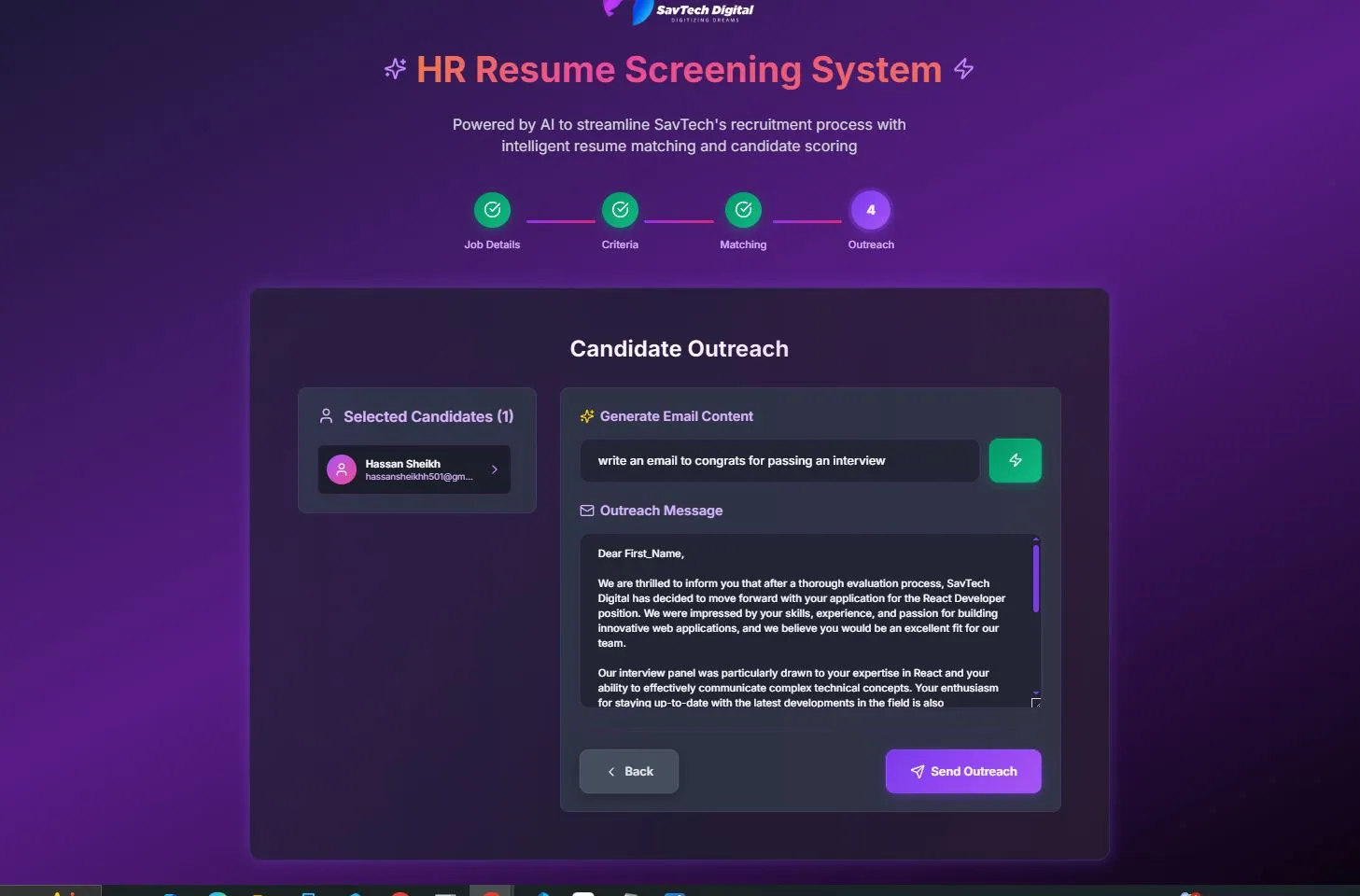 HR resume screening AI